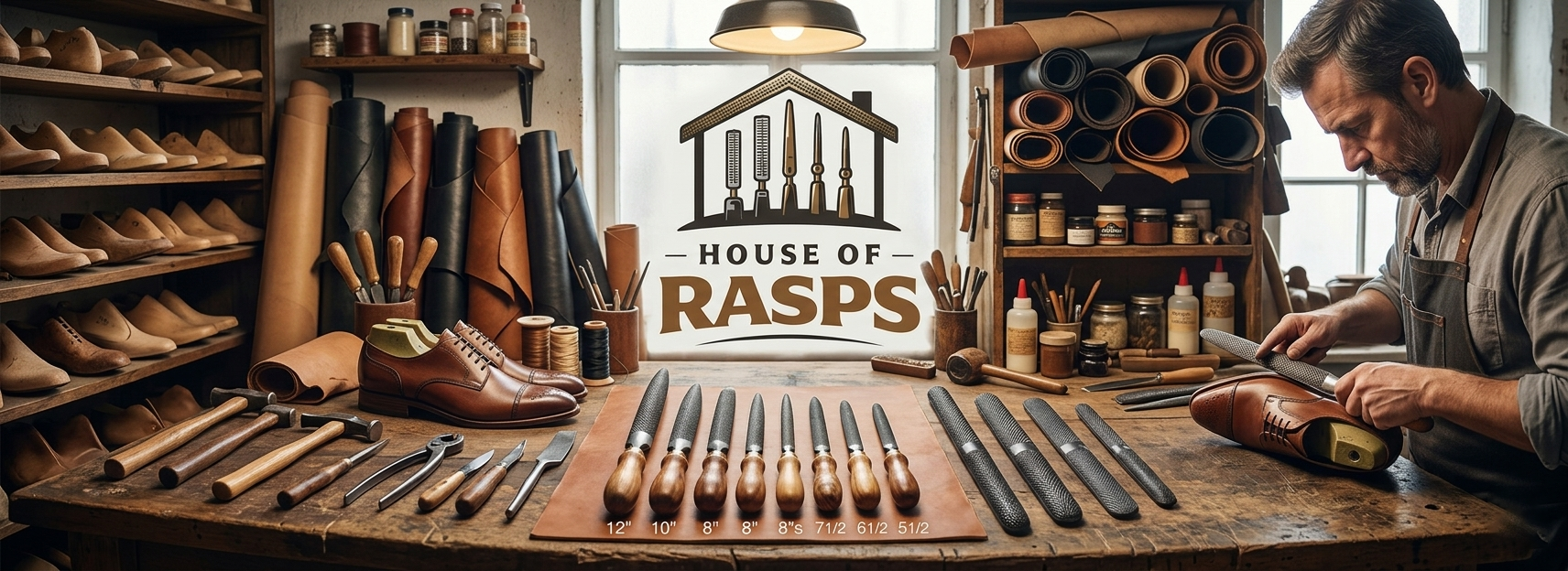 shoe making rasp banner